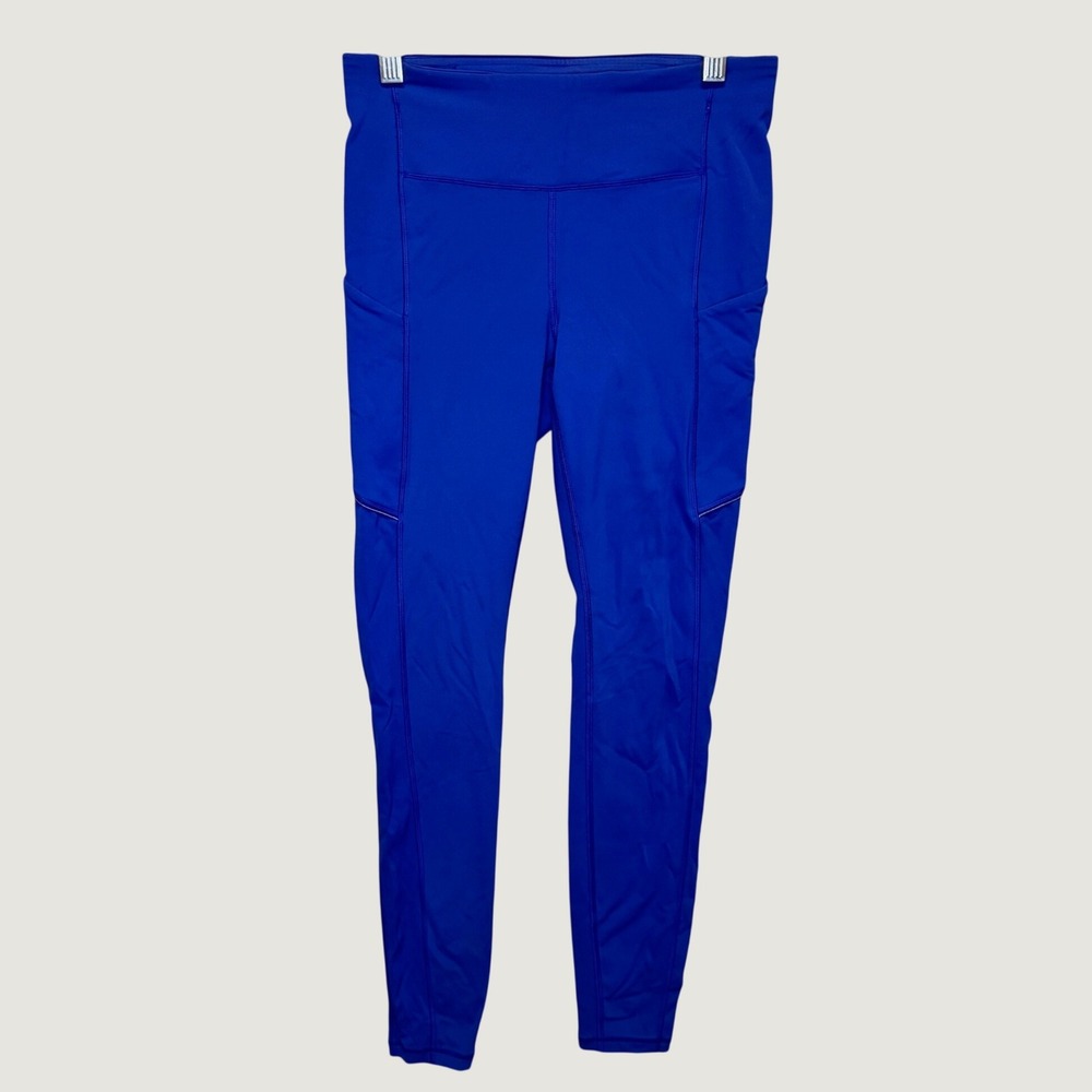 2246 | Lululemon Speed Up Tight Running Leggings Pockets Royal Blue Women 4
